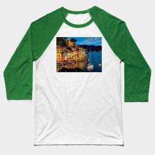 Portofino The Italian Riviera Travel and Tourism Print Baseball T-Shirt